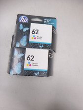 HP #62 C2P06AN Color Ink Cartridge 2 pack NEW GENUINE SEALED BOXES EXPIRED picture