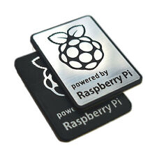 Raspberry Pi Sticker Case Badge - Chrome Reflective - 35 mm x 25 mm (Two pieces) picture