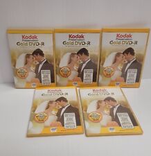 Lot of 5 Kodak Preservation 24K Gold DVD-R Disc 8x 4.7GB 120 Min New Sealed picture