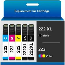 5 Pack T222XL 222 XL Replacement Ink Cartridge for WF-2960 XP-5200 Printer picture