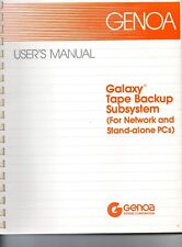 Genoa User's Manual Galaxy Tape Buckup Subsystem 1988 IBM PC/XT/AT, PS/2  picture