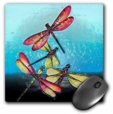 3dRose Colorful Dragonflies on Blue MousePad picture