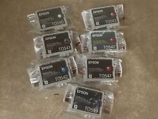 SET OF 7 GENUINE EPSON T0540-T0549 PRINT R800 R1800 INK CARTRIDGES M7-1(9) picture