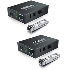 A Pair of Bidi Gigabit Multi-Mode LC Fiber to Ethernet Media Converter with 2*SF picture