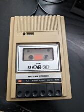 Atari 410 Program Cassette Recorder Clean Tested for power/4 cassettes/Cover picture
