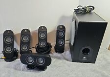 Logitech X-530 5.1 Sound System with  1 Subwoofer 5 Speakers Tested and Working picture