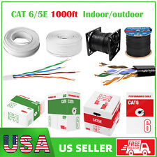 Cat6/Cat5e 1000ft Outdoor/Indoor Ethernet Cable UTP 23AWG/24AWG Solid Coppe picture