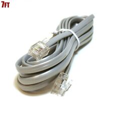 7FT RJ11 Telephone Phone Line Flat Cable Reverse Cord 4 Pin ADSL DSL Router 6P4C picture