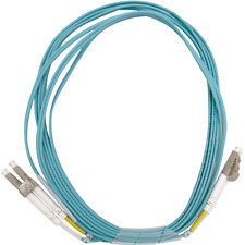 5001 50 125 OM3 Multimode LC UPC Duplex Fiber Patch Cable Light Blue picture