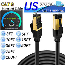 CAT8 RJ45 Ethernet Cable Super Speed 40Gbps Cat 8 Network Cable Gold Plated Lot picture