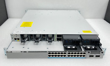 x2 Cisco C9300-24UX-A V03 24-Port UPOE Network Advantage Switch - Good Offer  picture