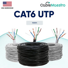 CAT6 1000ft Ethernet UTP Cable Network 23AWG RJ45 Solid CCA Pull Box picture