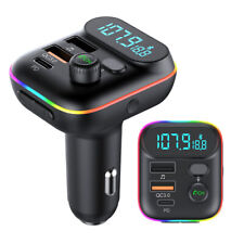 Bluetooth 5.0 QC3.0 Wireless FM Transmitter USB Adapter Car Radio AUX PD Charger picture