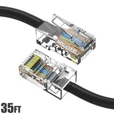 35FT Cat5e RJ45 Ethernet LAN Network Patch Cable UTP Non-Booted Copper Black picture