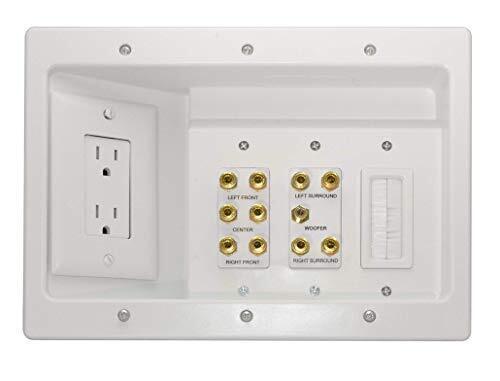 Legrand - OnQ Home Theater Connection, Recessed TV Outlet Supports 5.1 Speake...
