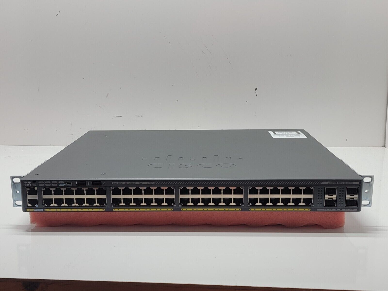 Cisco WS-C2960X-48LPS-L 48 Port GigE PoE Switch 370W AC 4x SFP LAN