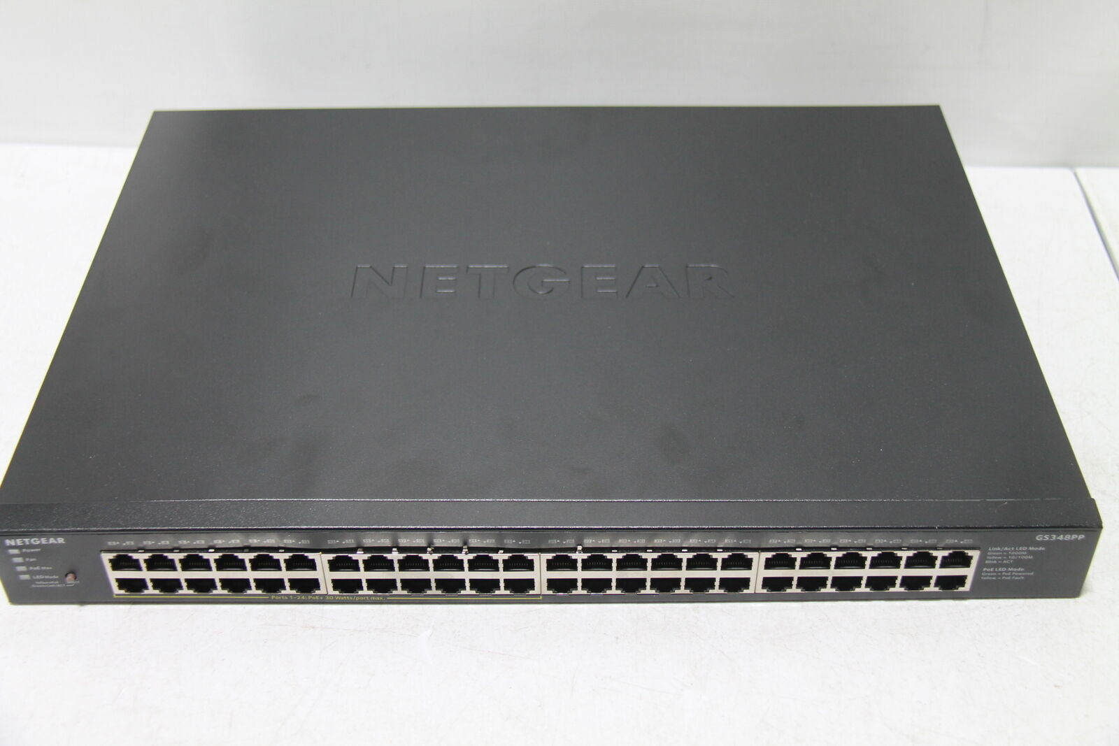 Netgear 48-Port Gigabit Ethernet Unmanaged PoE+ Switch (GS348PP)