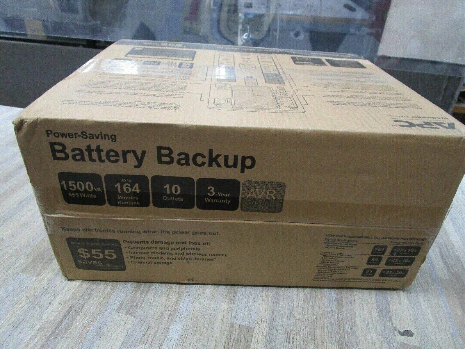 APC Back-UPS Pro 1500VA Battery Backup & Surge Protector - BR1500G