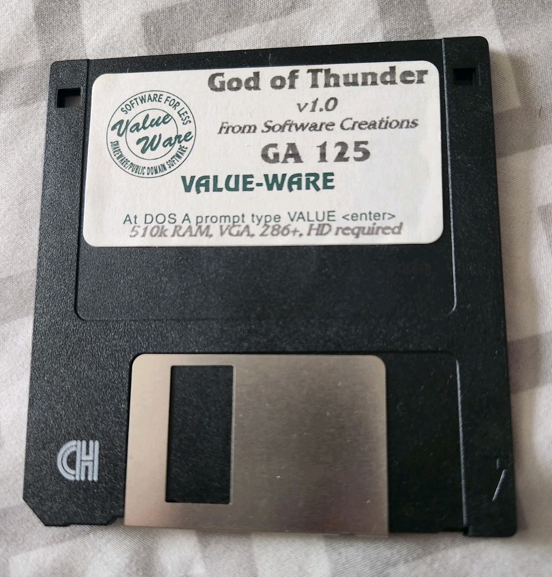 **Extremely Rare** | God of Thunder v1.0 | Value-Ware DOS Floppy Disk HTF EUC