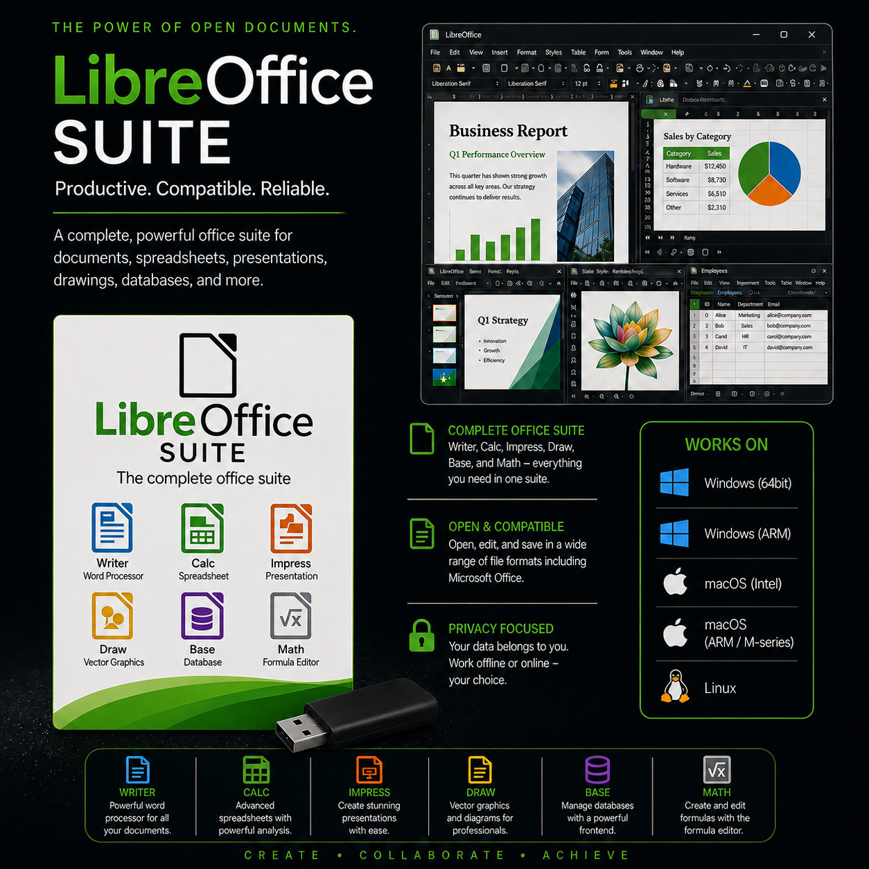 LibreOffice Software Suite | Windows Mac Linux | Home Student Business | 2026