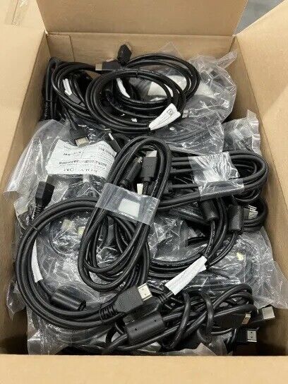 Lot of 100 NEW Genuine Various 6FT HDMI Cables Male to Male Polycom Dell