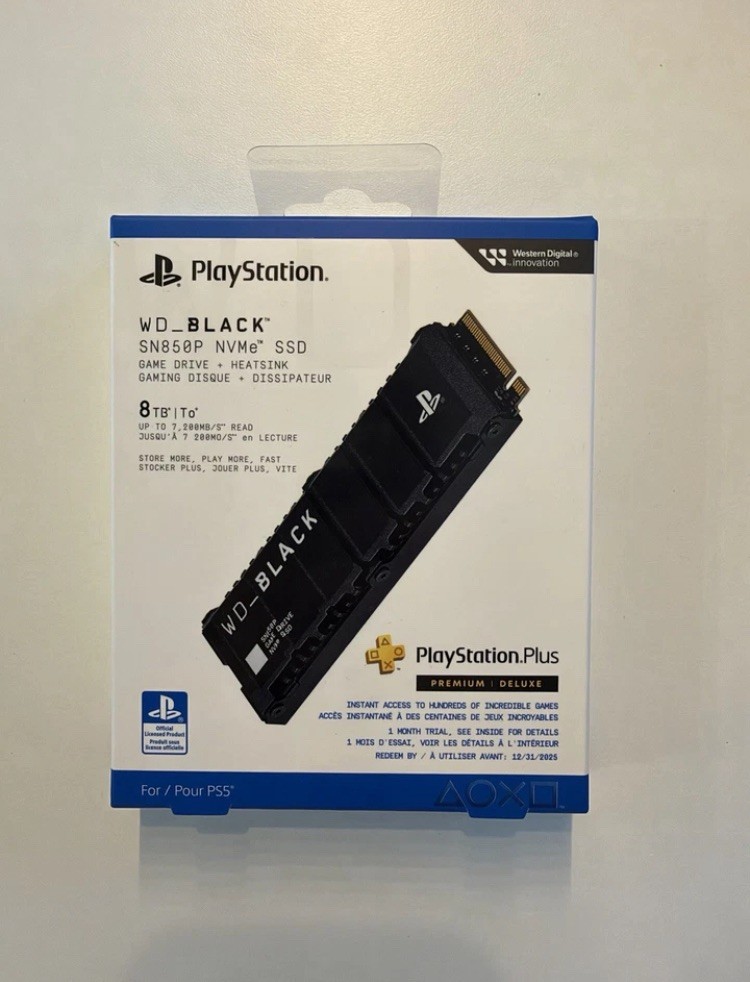WD_BLACK SN850P 8TB NVMe SSD PS5 Heatsink WDBBYV0080BNC-WRSN Brand New Sealed