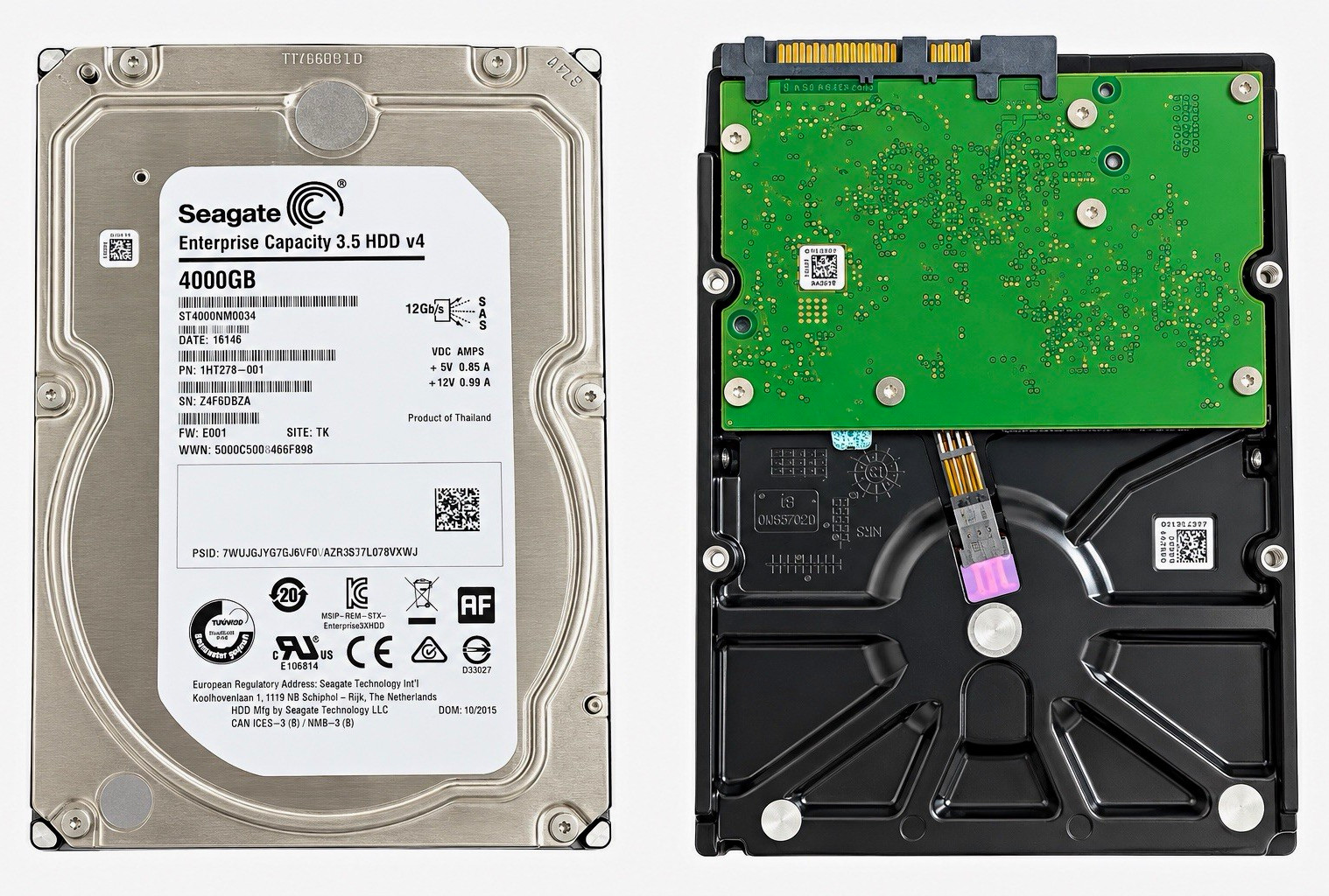 Seagate ST4000NM0034 Enterprise 4TB 7200RPM SAS 12Gb/s HDD v4