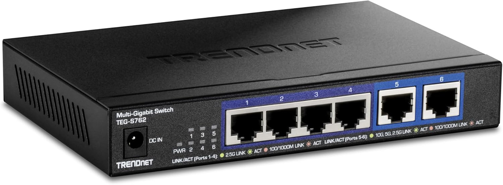 6-Port 10G Switch, 4 X 2.5G RJ-45 Base-T Ports, TEG-S762 | 2 X 10G RJ-45 Ports,