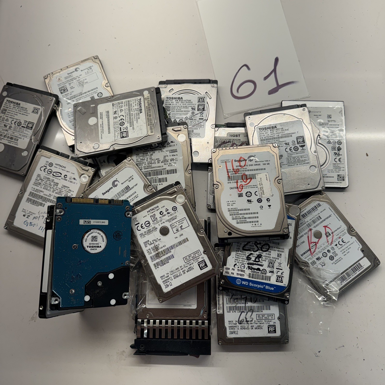 Lot of 19- 160- 250GB or 320gb 2.5\