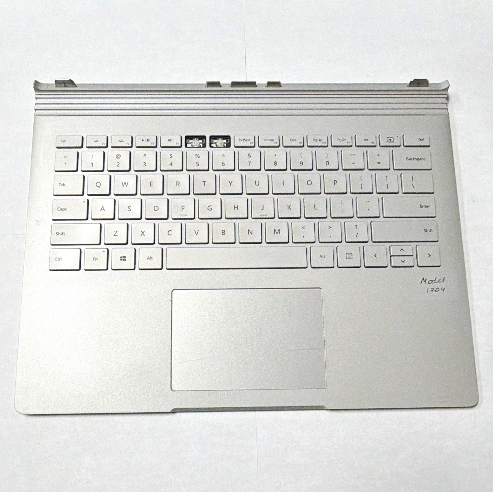 Lot of 6 Model 1704 Microsoft Surface Book Silver Palmrest Keyboard w/Touchpad