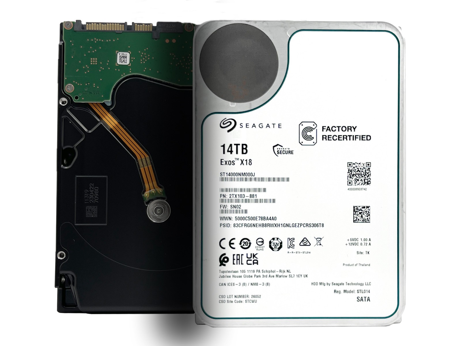 Seagate Exos X18 14TB ST14000NM000J 256MB SATA 6Gb/s 3.5