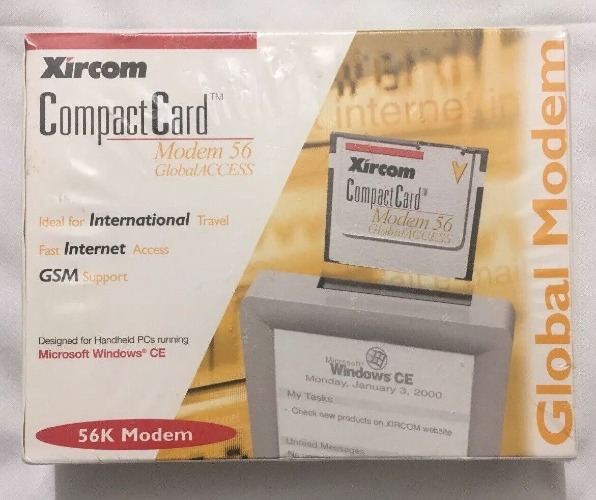 Xircom CFM56G CompactCard Global Access Modem for Pocket PC New Factory Sealed