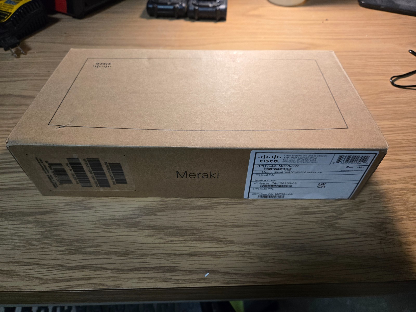 Cisco Meraki MR36 802.11ax 1.70 Gbit/s Wireless Access Point