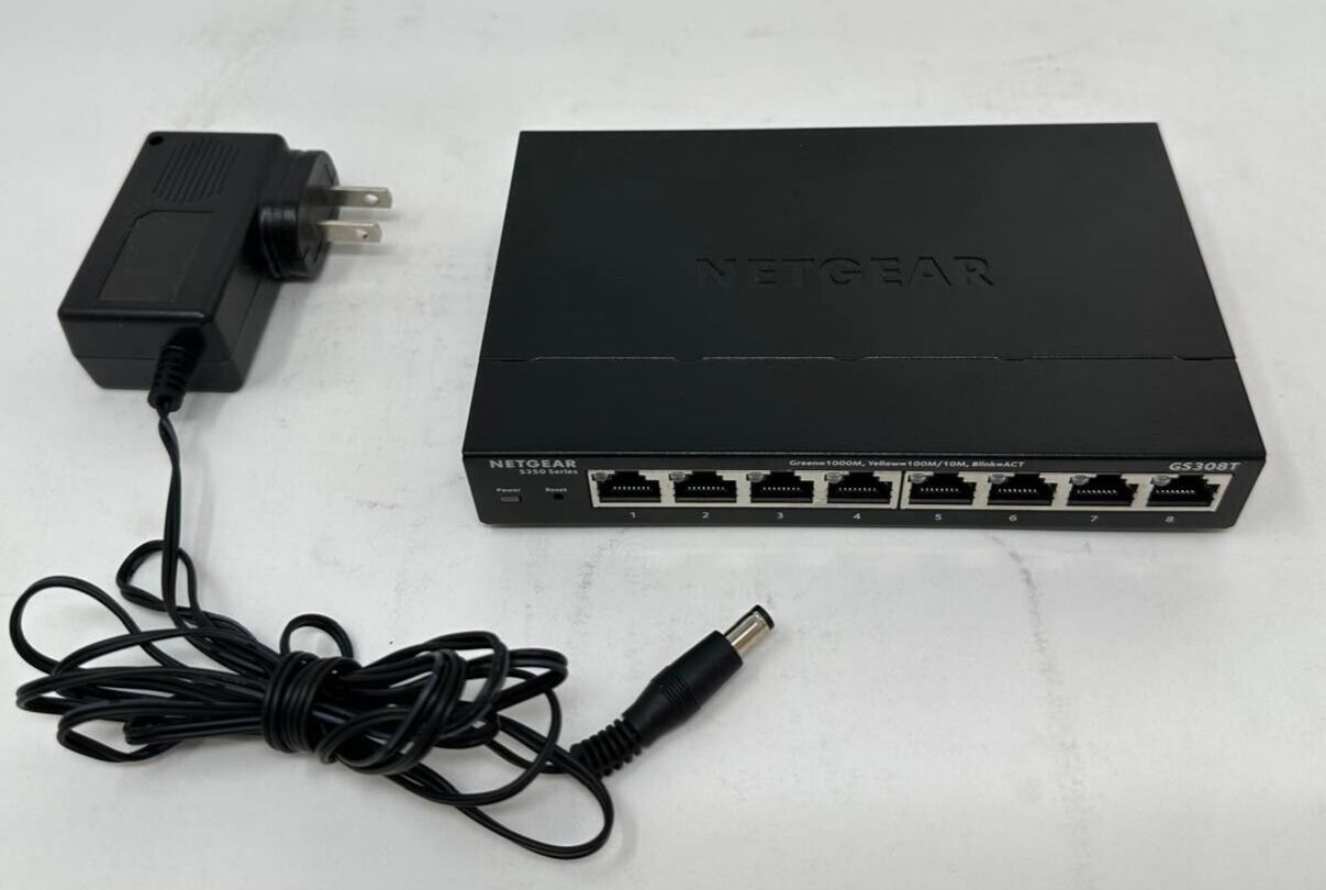 NETGEAR 8-Port Gigabit Ethernet Plus Switch (GS308E) - N56