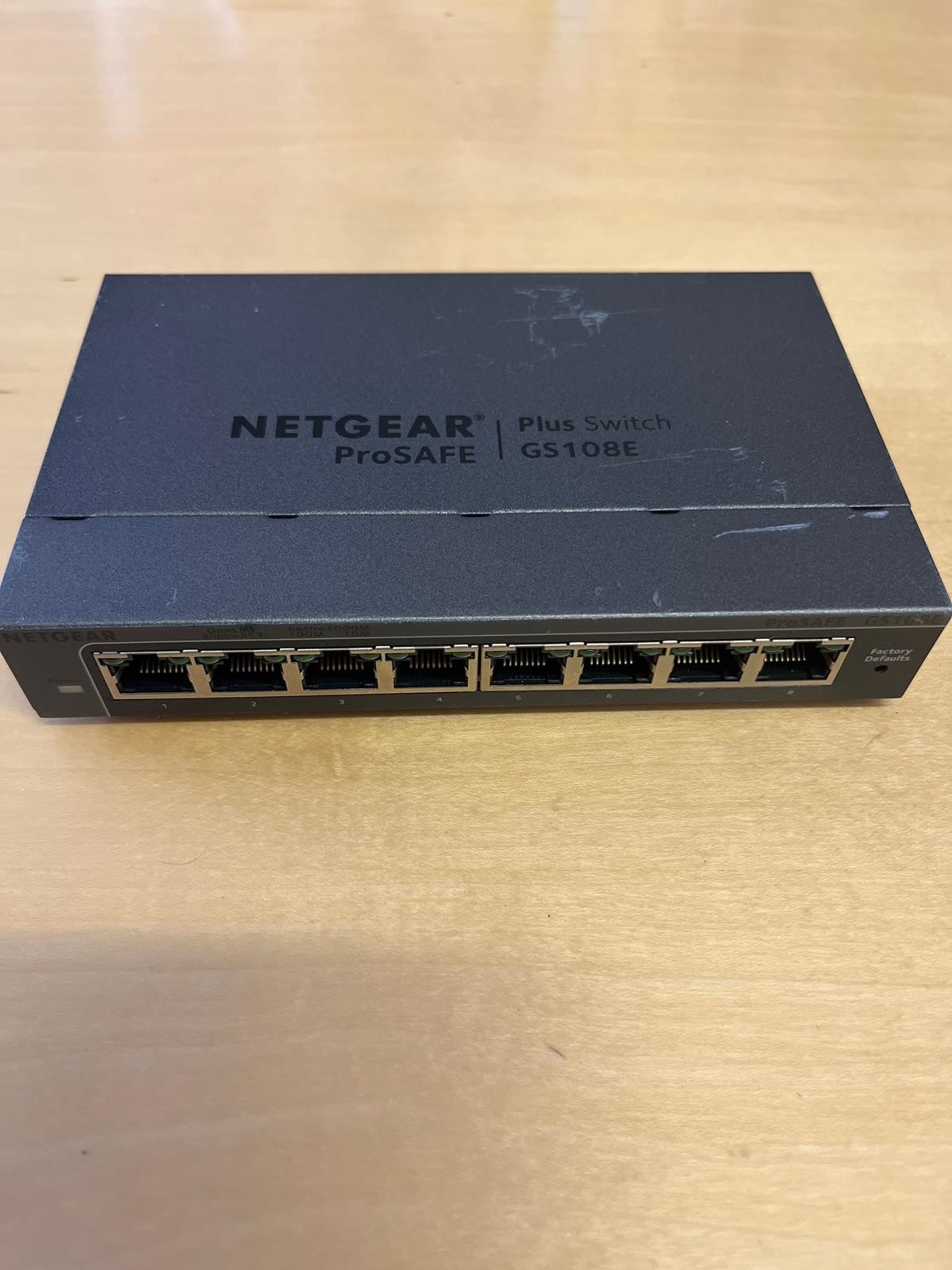 NETGEAR GS108EV3 PROSAFE PLUS 8-PORT GIGABIT SWITCH