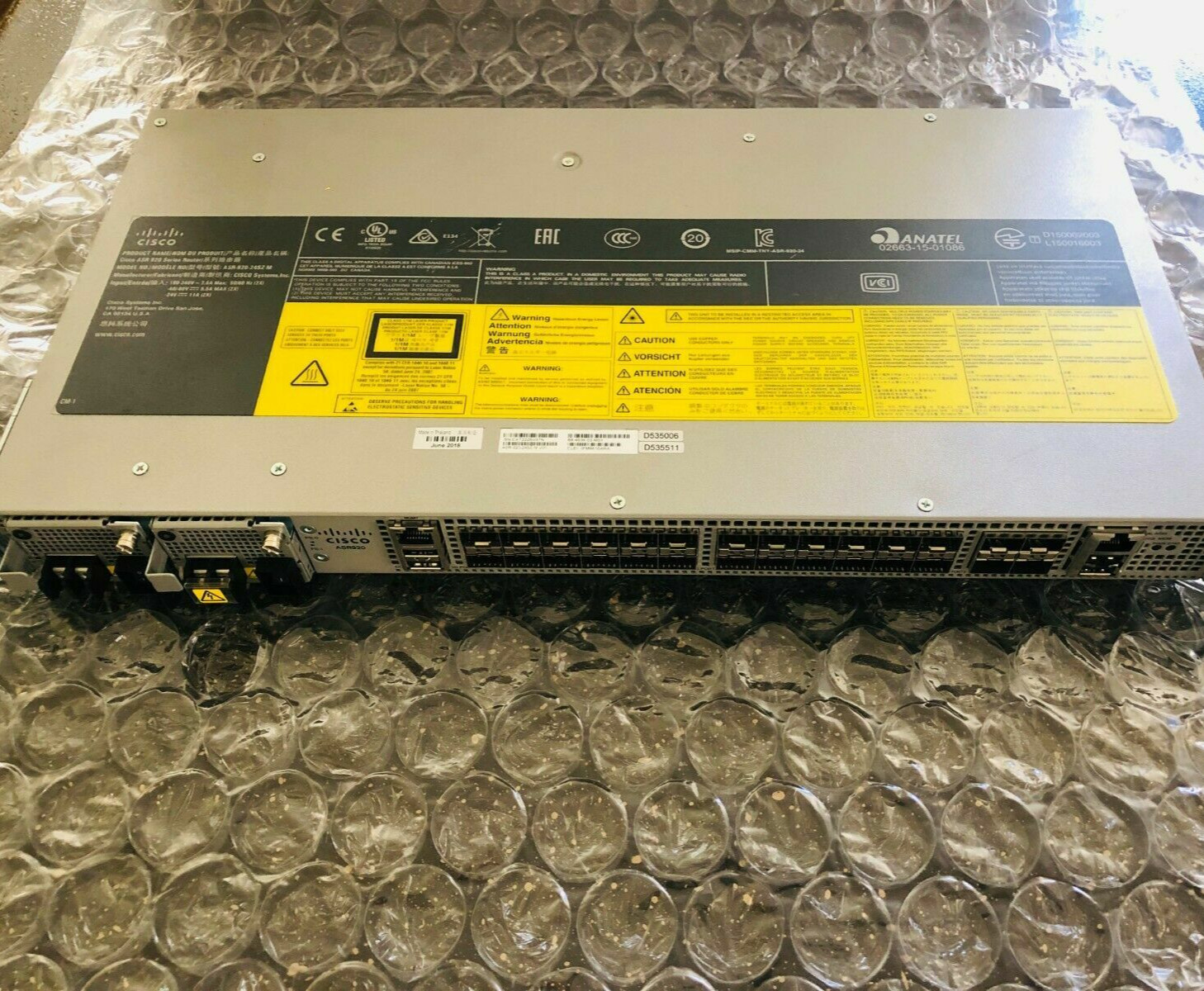 CISCO ASR-920-24SZ-M ASR920 w/ ASR920-24G-4-10G lic 2x DC PSU
