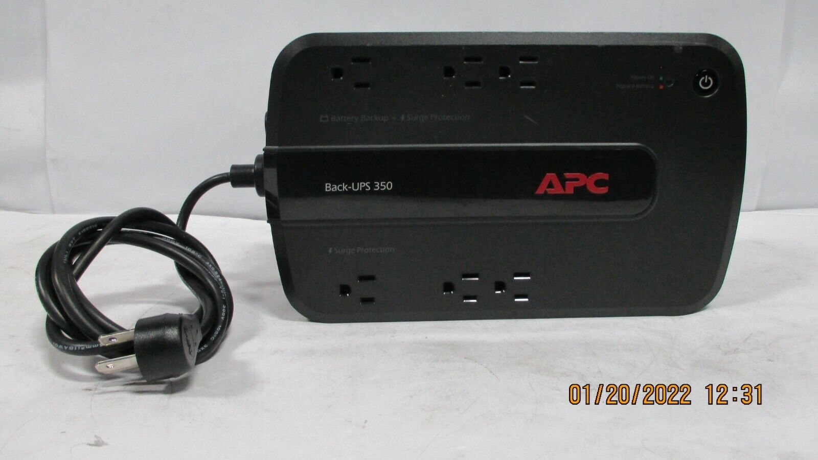APC Back-UPS 350 (BE350G) Battery Backup Surge Protector - NO BATTERY