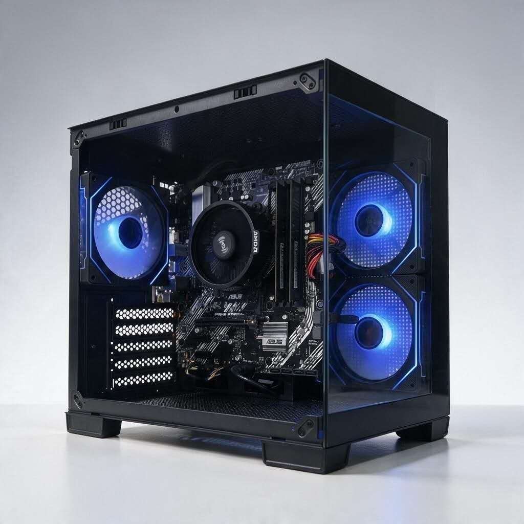 Budget Gaming PC RGB AMD Ryzen 5 2400GE Vega 11 16GB RAM Up to 1TB SSD W11 WiFi