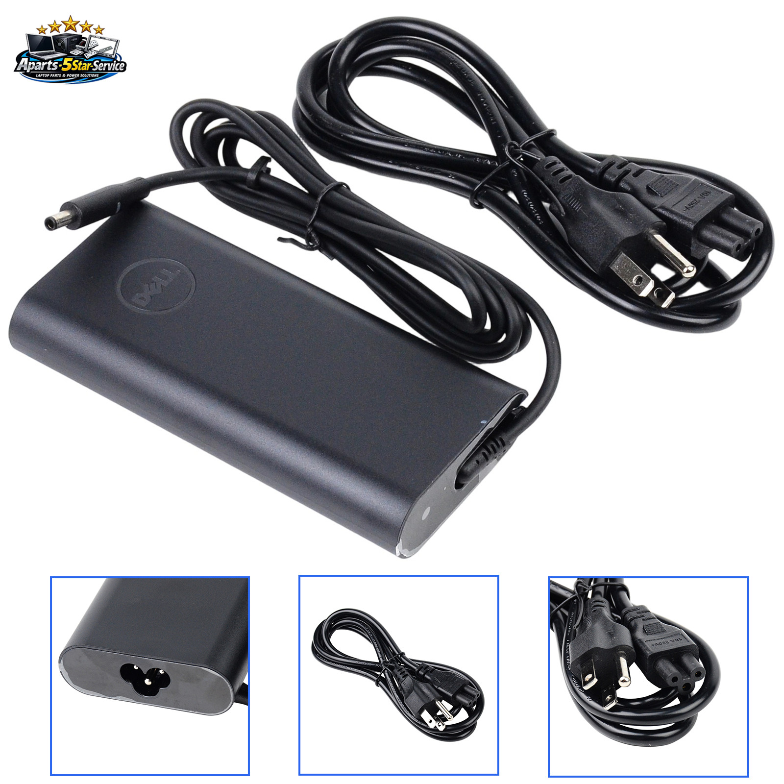130W Charger For Dell XPS 15 Inspiron 13 Precision 19.5V 6.67A 4.5x3.0mm