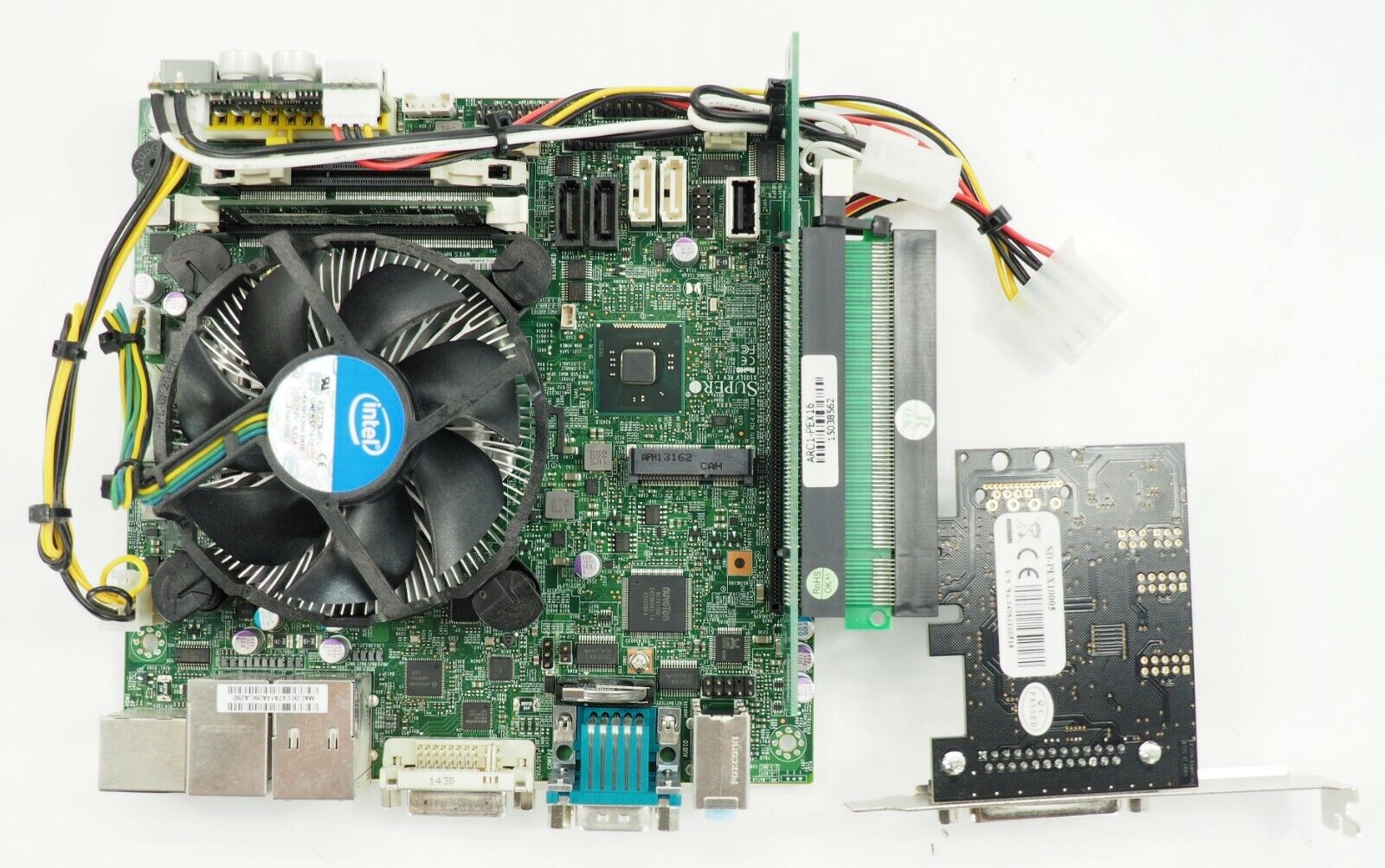  SuperMicro X10SLV Mini-ITX Motherboard with SR1NB CPU, 4GB RAM, SD-PEX10005 Mod
