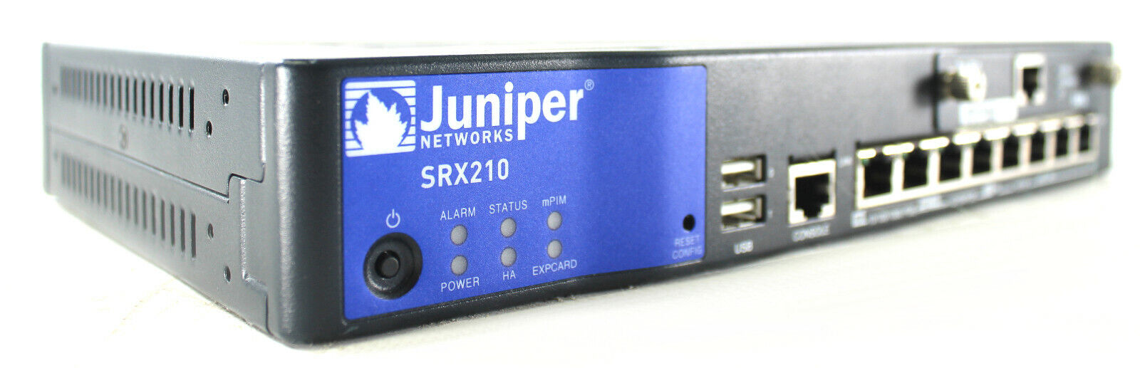 Juniper SRX210 SRX210HE-POE Gateway with T1/E1 card - No AC Adapter