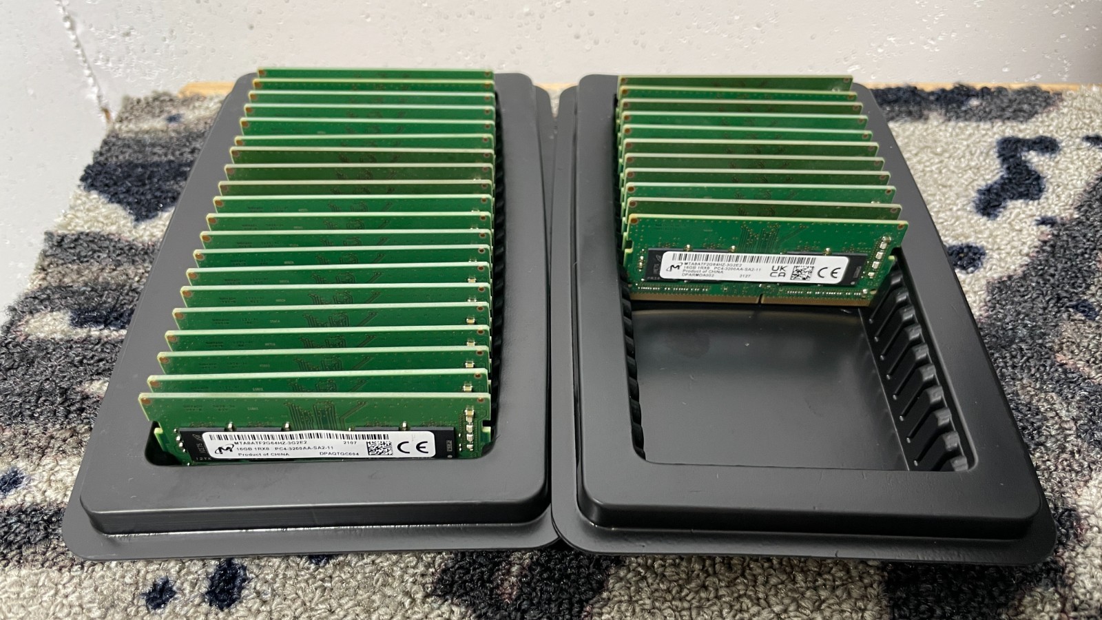 *Lot of 31* Micron 16GB DDR4 Laptop RAM PC4-3200AA-SA2-11 MTA8ATF2G64HZ-3G2E2