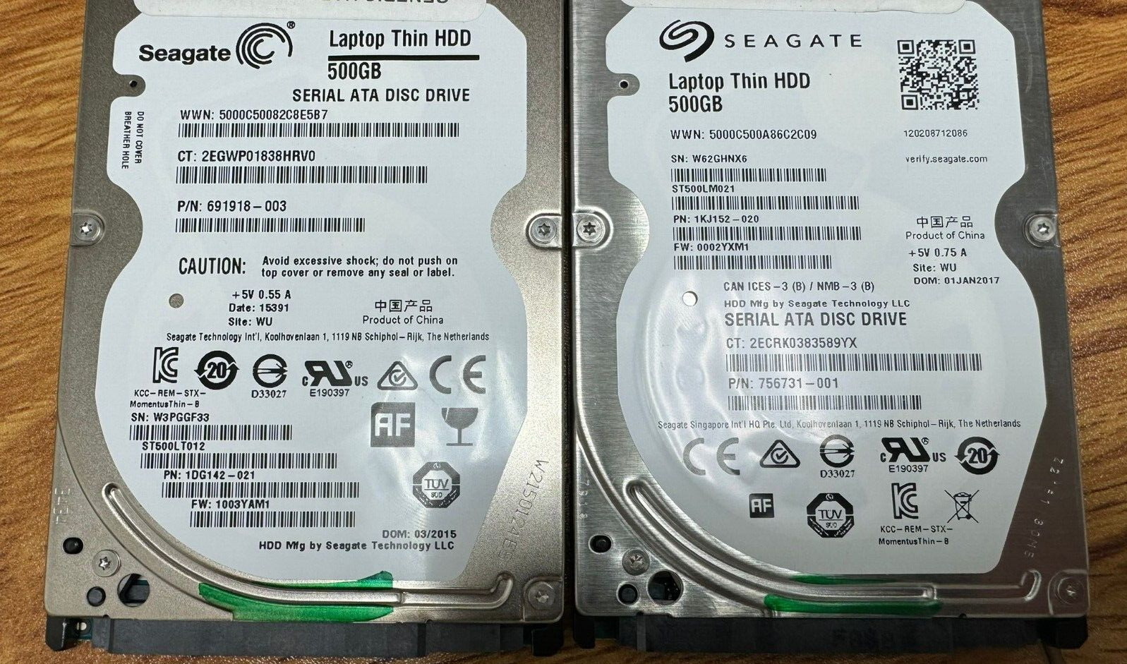 2 PACK  Seagate ST500LM021 Mobile HDD 500 GB  2.5