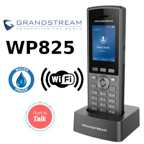 Grandstream WP825 Cordless WiFi IP Phone Rugged Waterproof 2-Line 2 SIP HD Voice