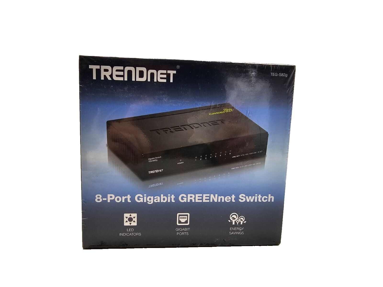 TRENDnet TEGS82g 8-Ports Gigabit External Ethernet Switch, Factory Sealed