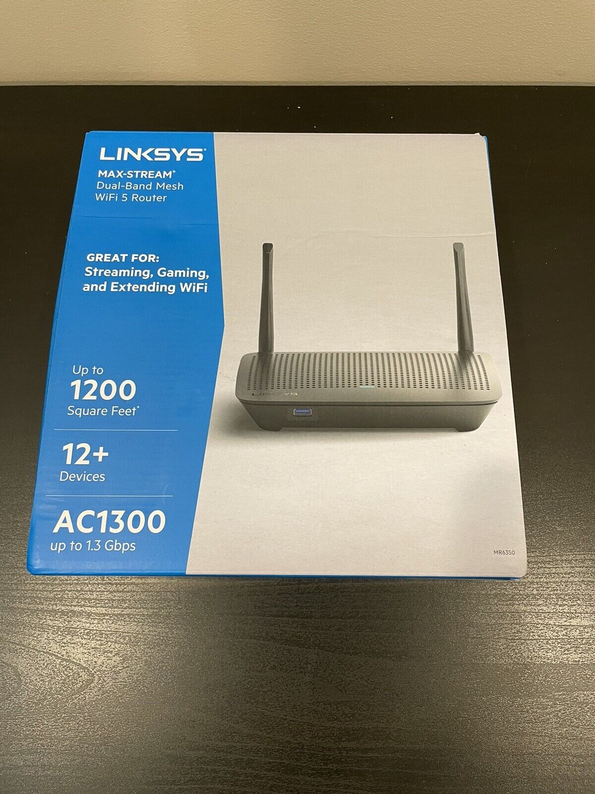 LINKSYS - Max Stream Dual Band Mesh WiFi 5 Router - Model:# MR6350 ,AC1300