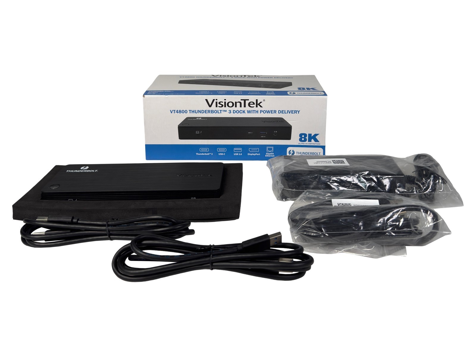 NEW VisionTek VT4800 Thunderbolt 3 Docking Station Dual 4k Display DP USB-C