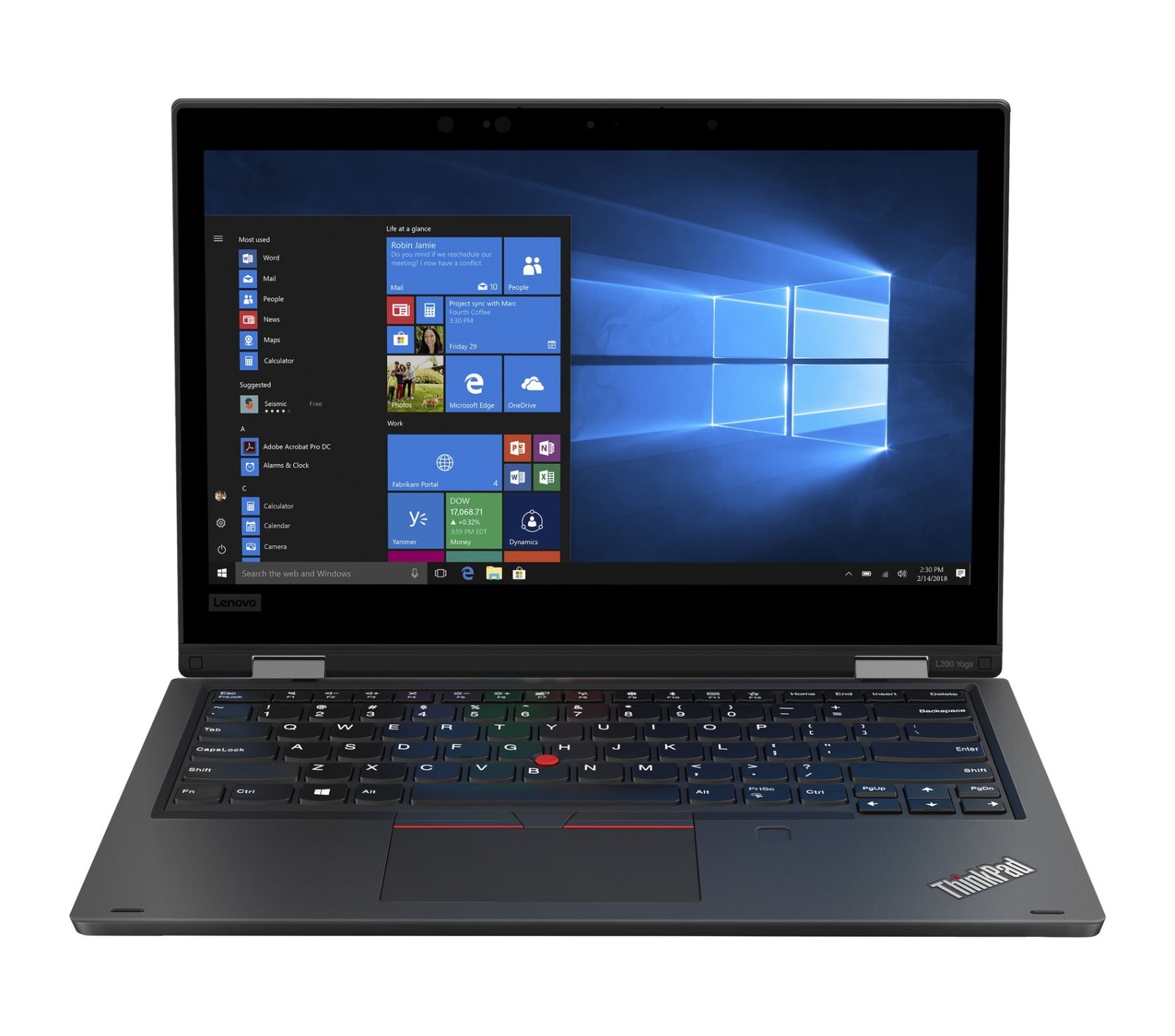 Lenovo ThinkPad L390 Yoga Laptop 13” Touch Core i5 16GB RAM 256GB SSD Win 11 Pro
