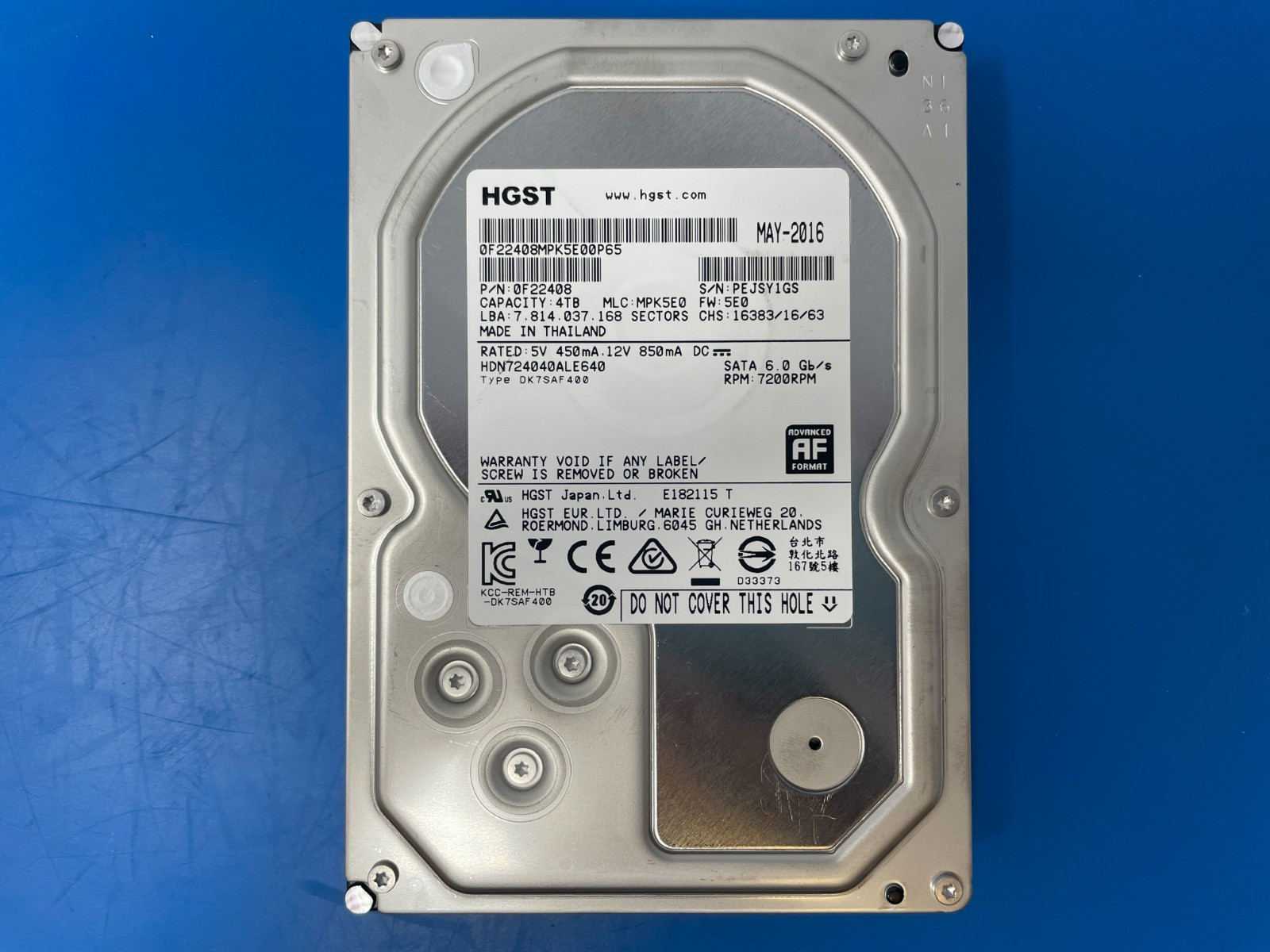 HGST 4TB 7200RPM 3.5