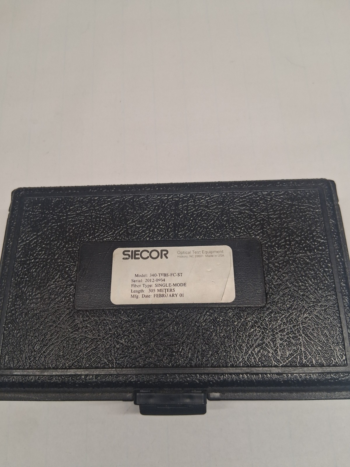 SIECOR 340-TFBS-FC-ST Single Mode Fiber Optic Test Cable 305M Case